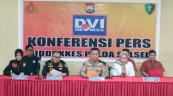 Biddokkes Polda Sulsel Konferensi Pers Terkait Penanganan Laka Laut KM Nurul Salsa di Perairan Selayar