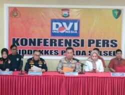 Biddokkes Polda Sulsel Konferensi Pers Terkait Penanganan Laka Laut KM Nurul Salsa di Perairan Selayar